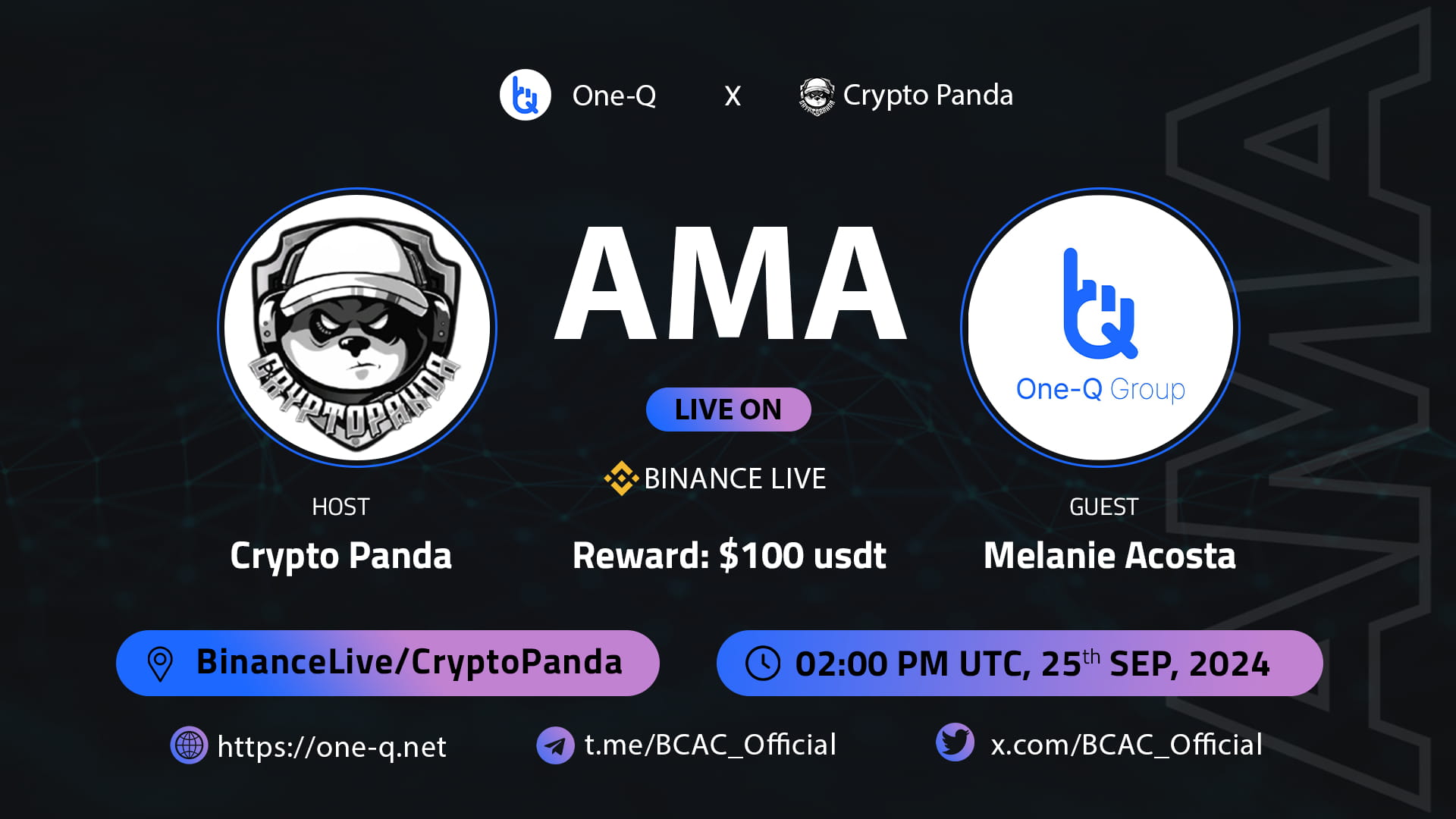 Crypto Panda presents AMA with One - Q 