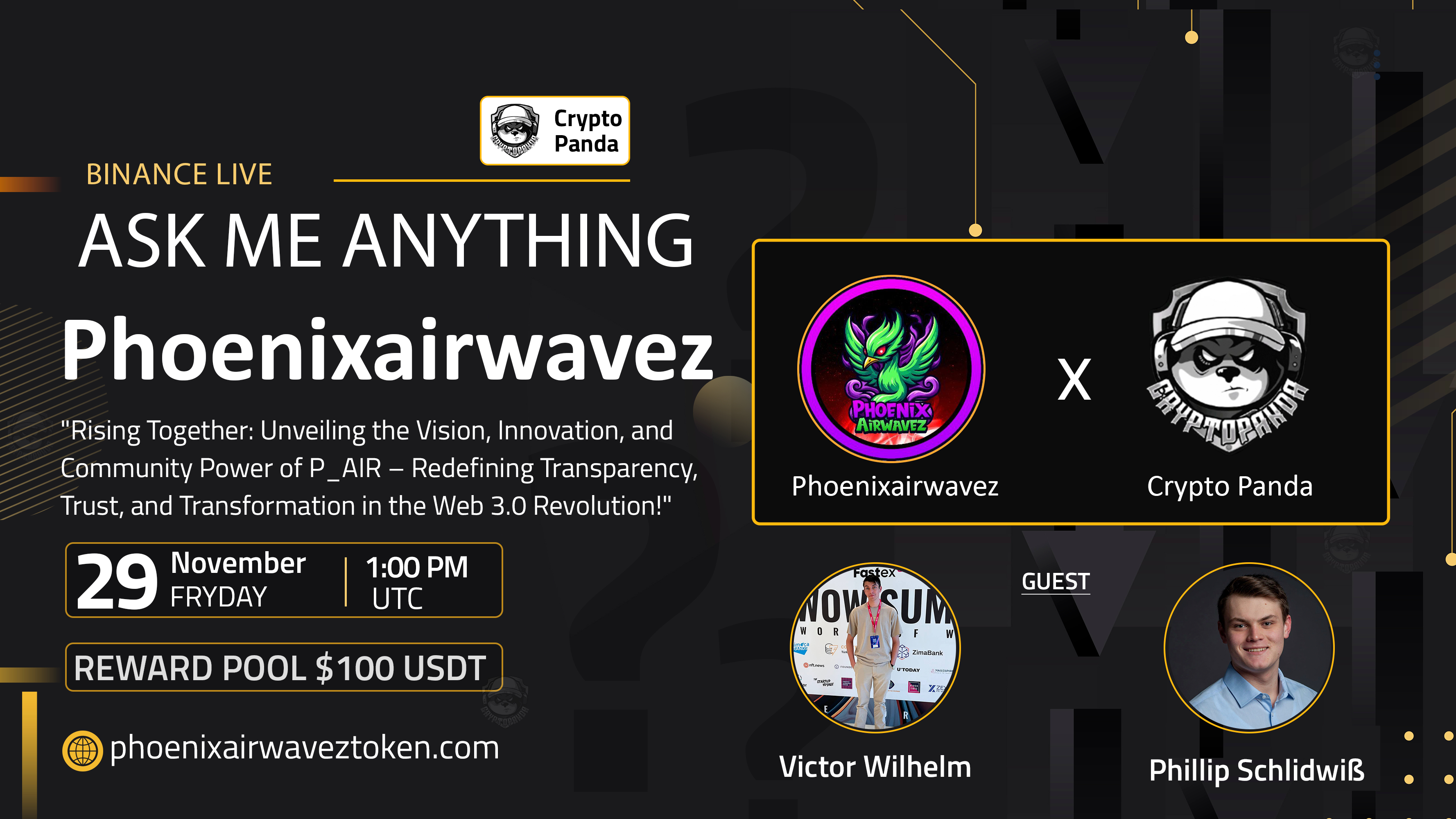 Crypto Panda Presents AMA with Phoenixairwavez // $100 Giveaway