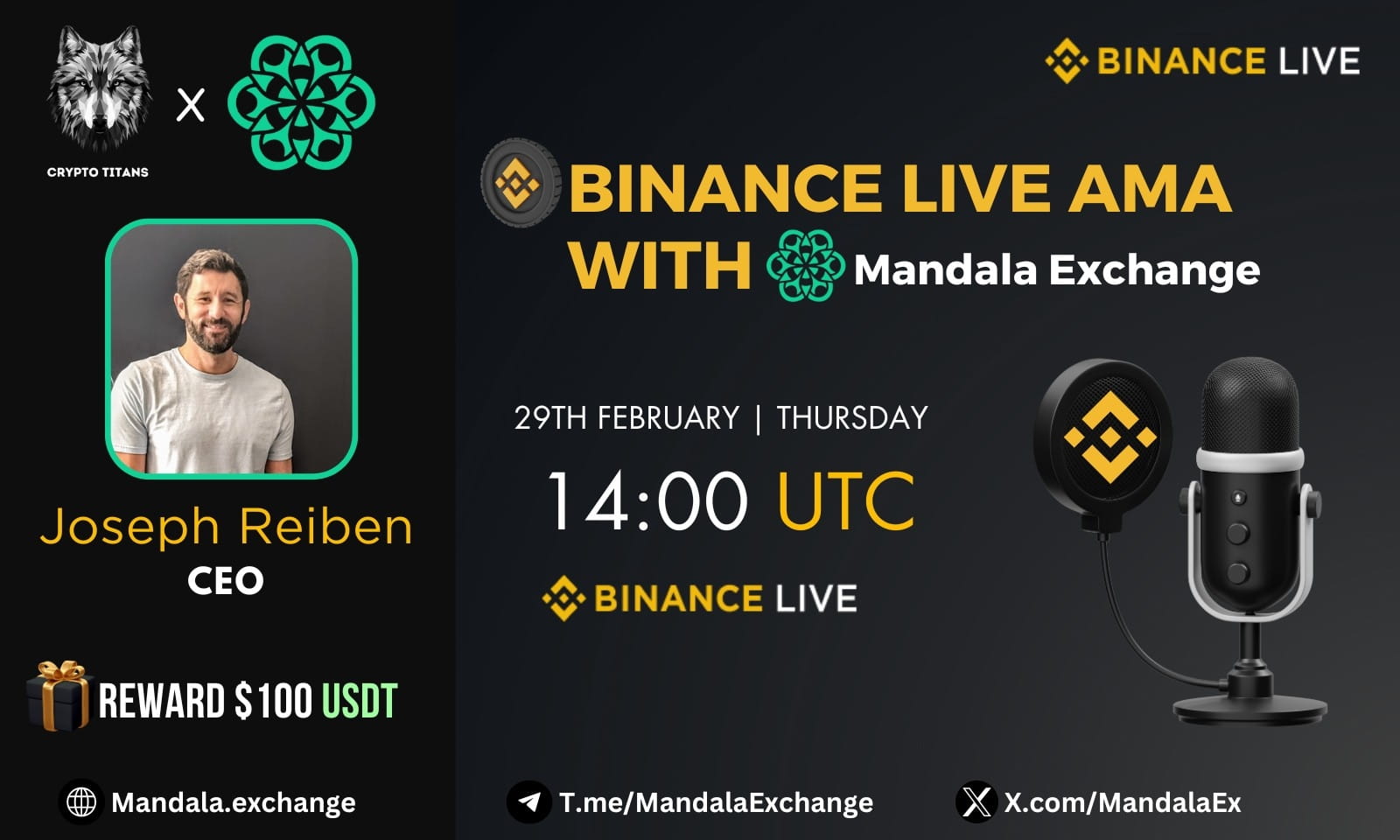 AMA - CryptoTiTans <> Mandala Exchange | $100 Reward