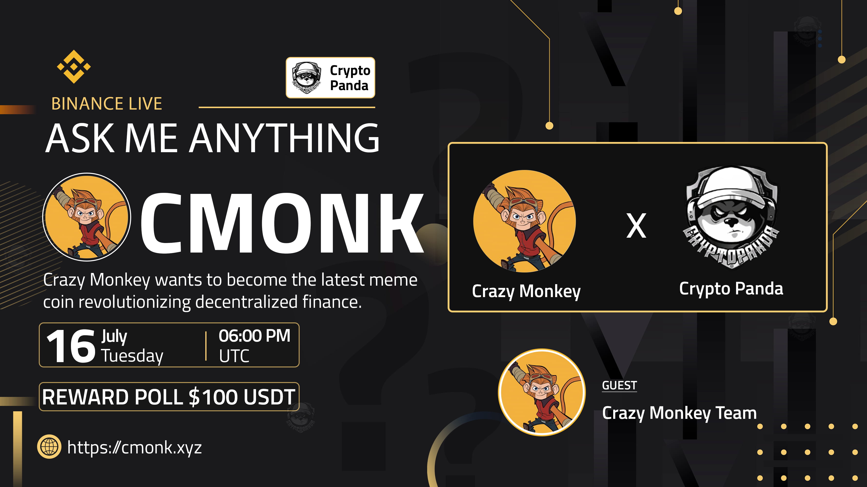Crypto Panda presents AMA with CRAZY MONKEY