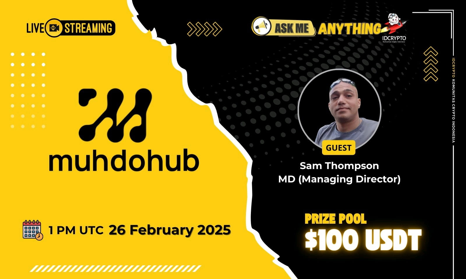 AMA with MUHDOHUB | $100 USDT PRIZE