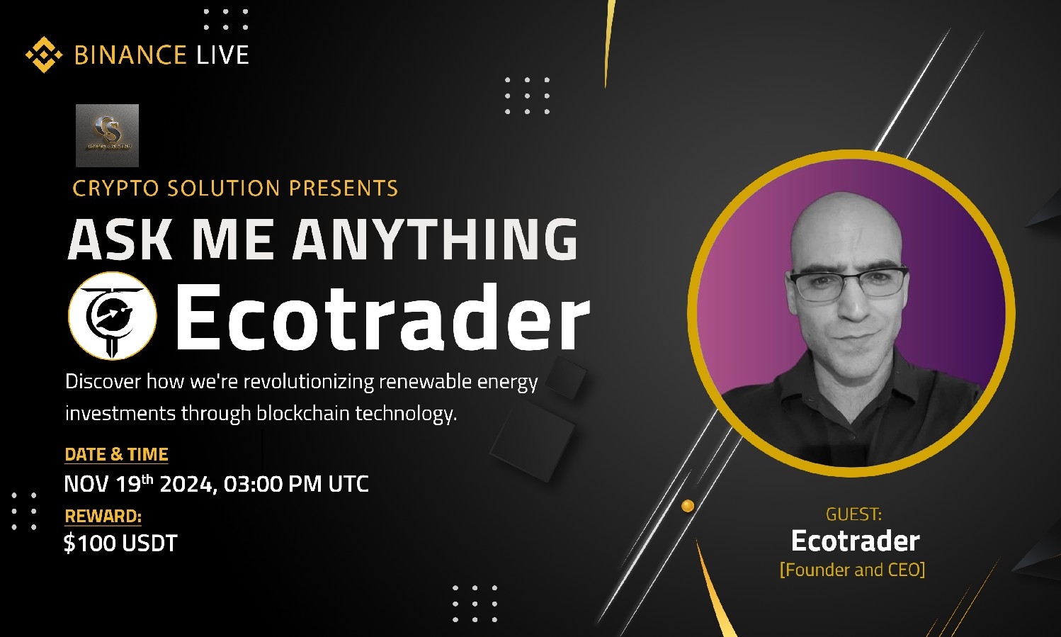 AMA - Crypto Solution <> Ecotrader