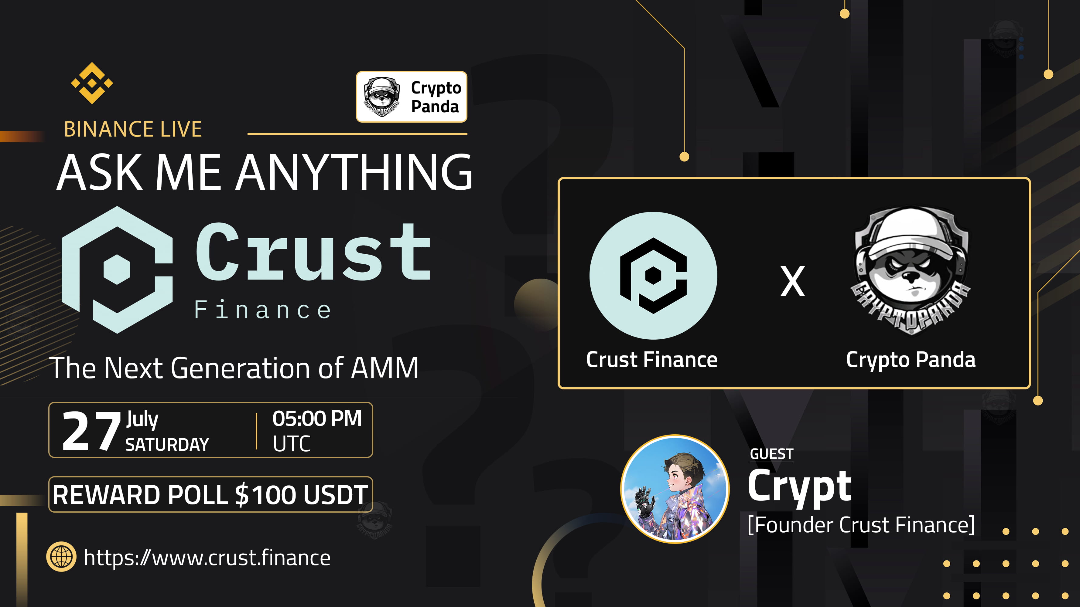 Crypto Panda presents AMA with Crust Finance