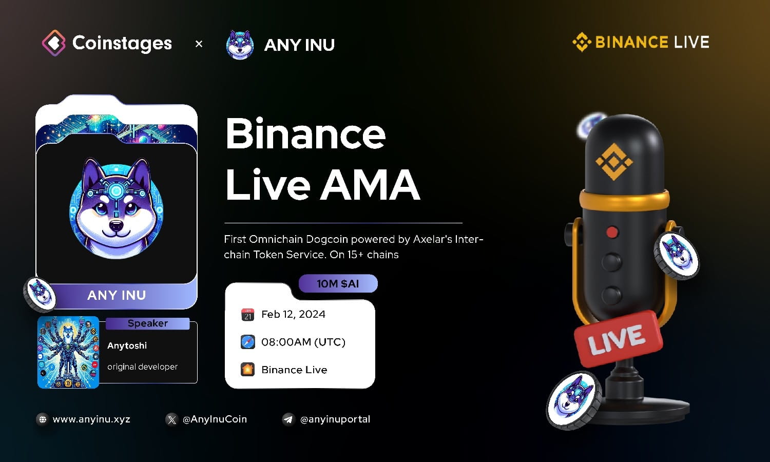 Coinstages Live AMA: Featuring AnyInu