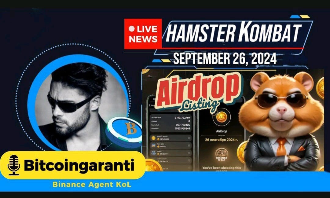 HamsterKombat Listing price on Binance Airdrop Claim| BitcoinGaranti 