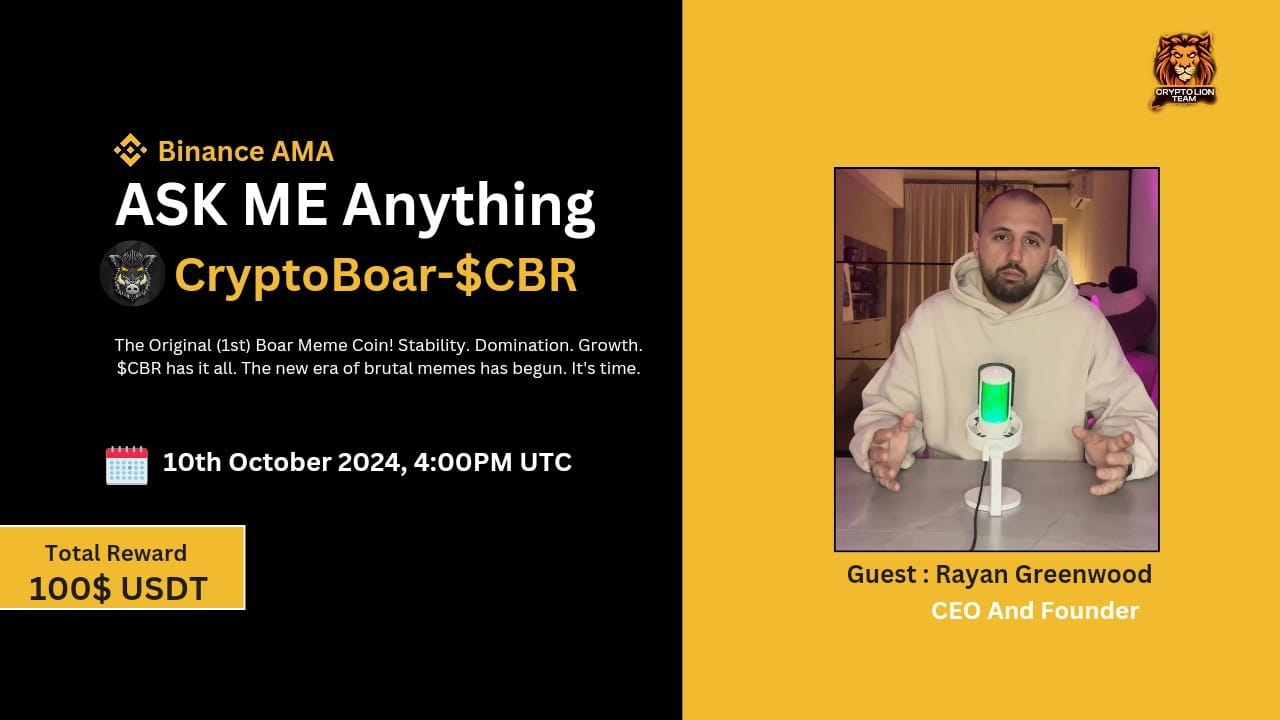 crypto lion AMA with cryptoBoar-$CBR