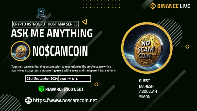 Crypto Astronaut Binance Live AMA with NO$CAMCOIN