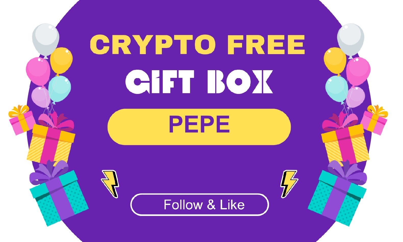 CRYPTO FREE GIFT BOX PEPE FOLLOW AND CLAIM REWARD 