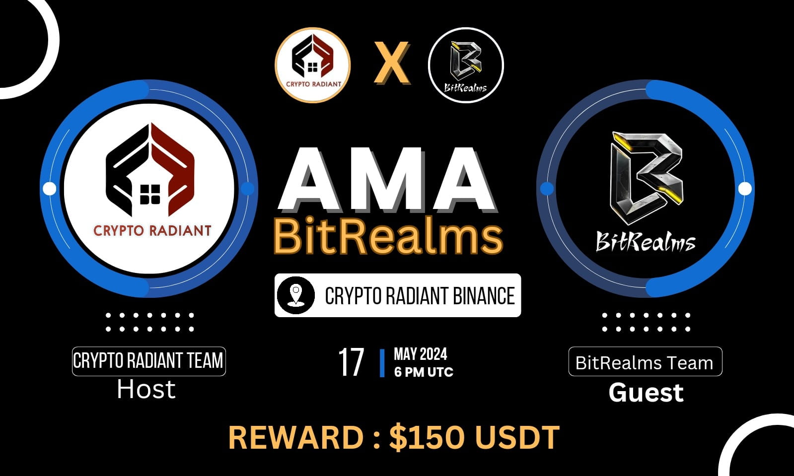 AMA - Crypto Radiant <> BitRealms | $100 USDT Reward 