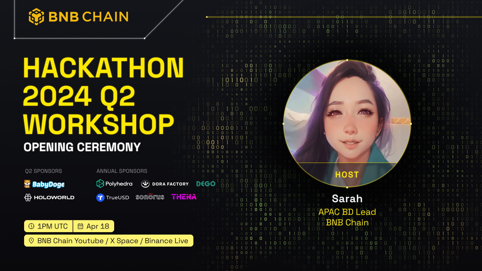 BNB Chain Hackathon 2024 Q2  Workshop: Opening Ceremony