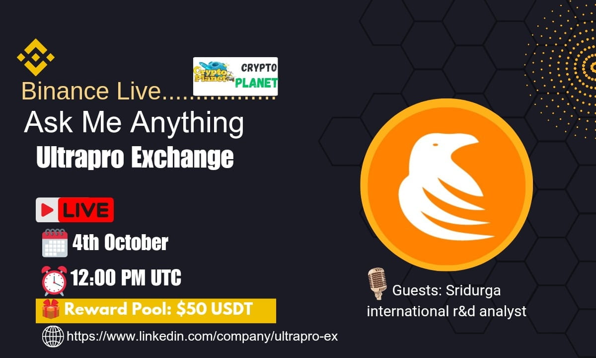 Crypto Planet Binance live AMA with Ultrapro Exchange