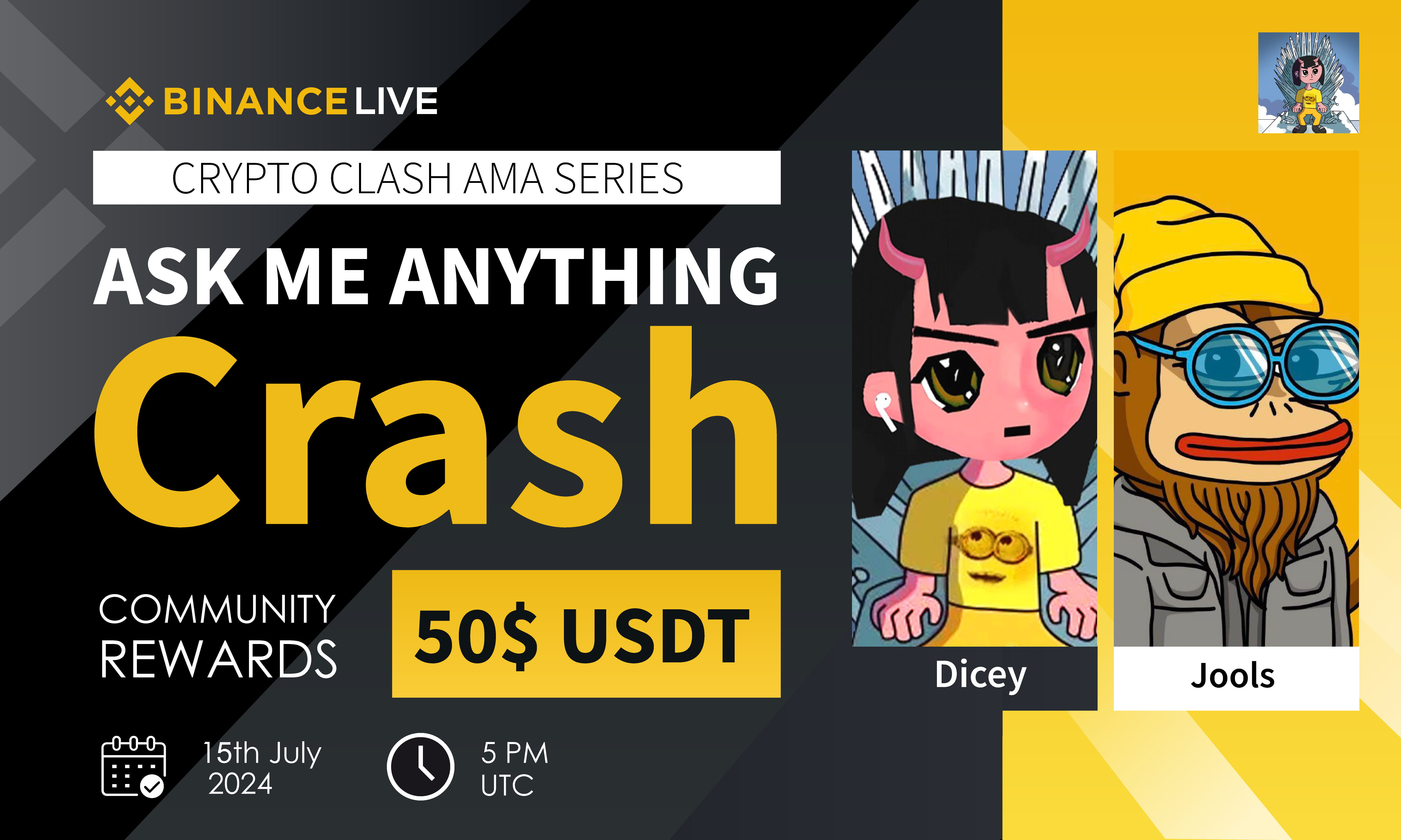 AMA - Crash x Crypto Clash | 50$ USDT Rewards