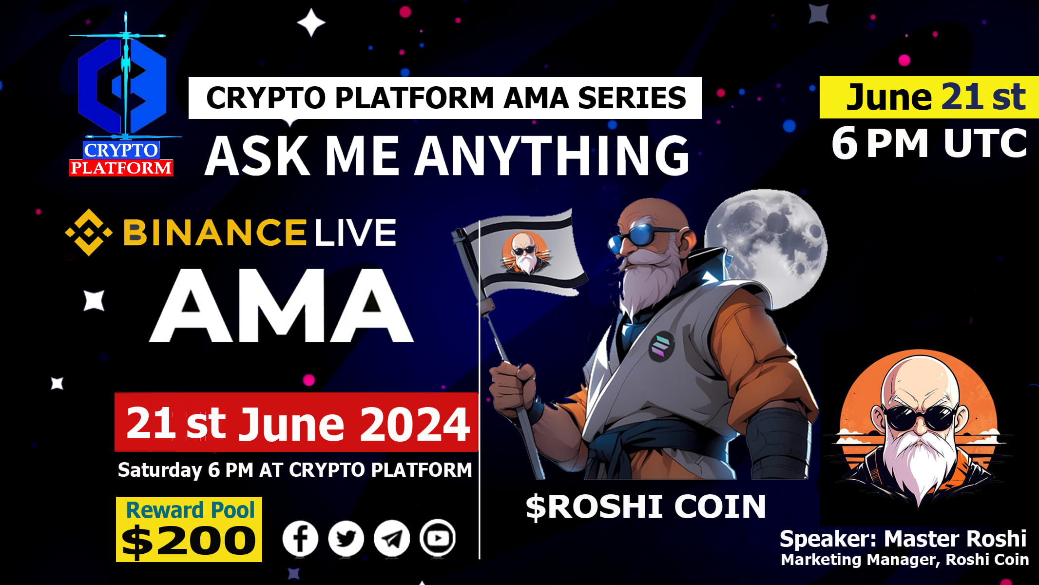 AMA - Roshi Coin <> Crypto Platform | $200 USDT Rewards