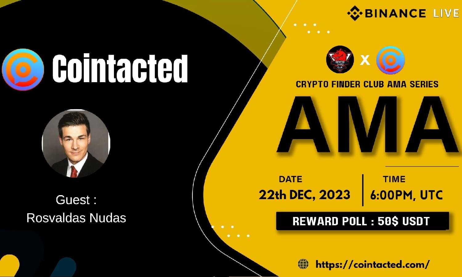 CryptoFinderClub AMA with "Cointacted" || 50$ Reward