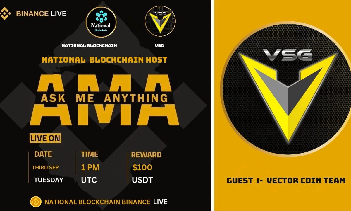 National Blockchain with Vector Coin Binance live AMA || REWARD $100 USD