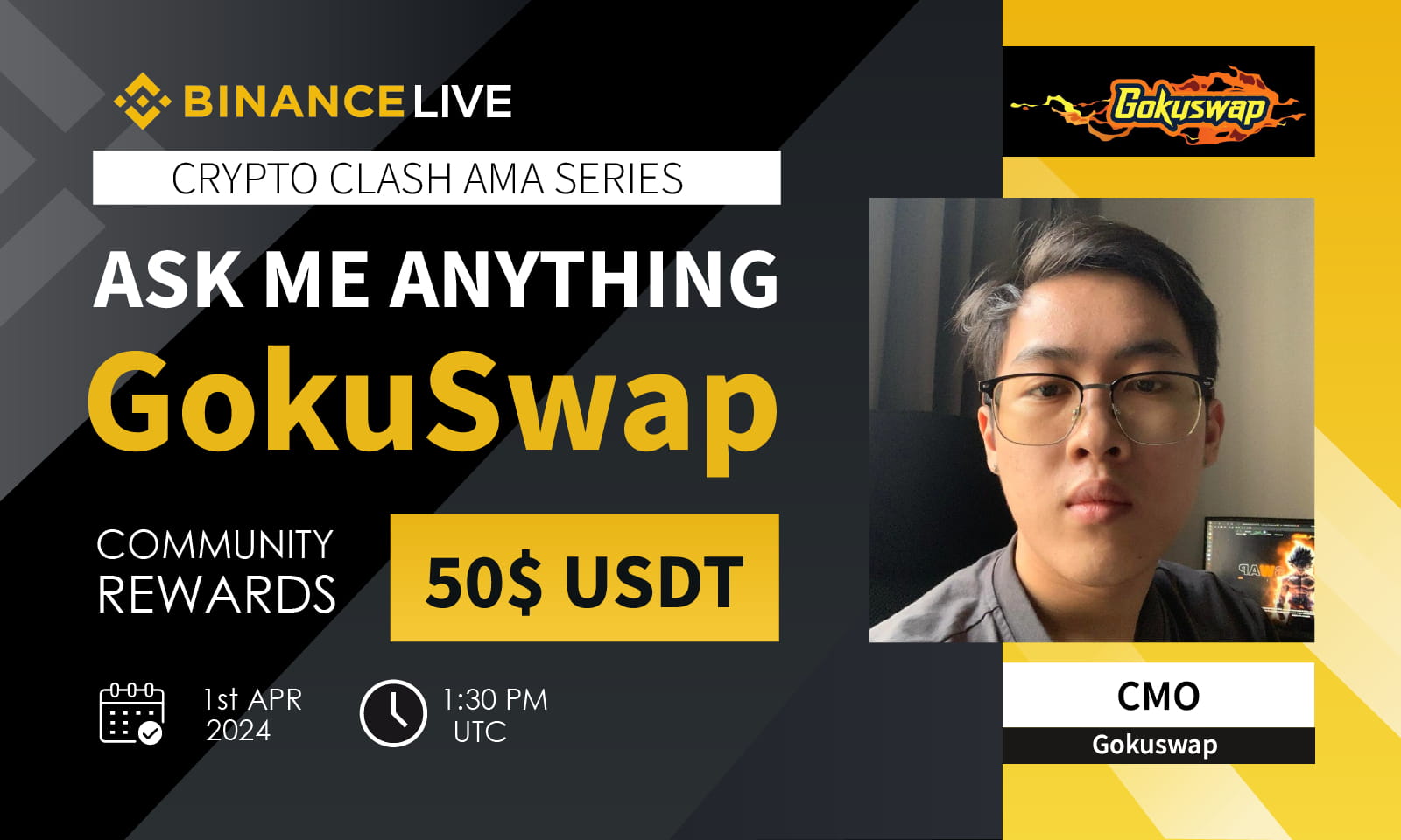 AMA - GokuSwap x Crypto Clash | 50$ USDT Rewards