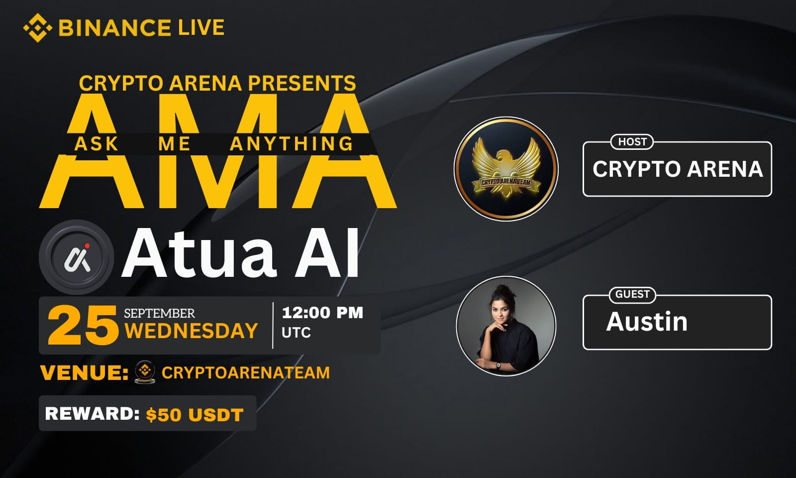 Atua AI AMA | $50 USDT Giveaway