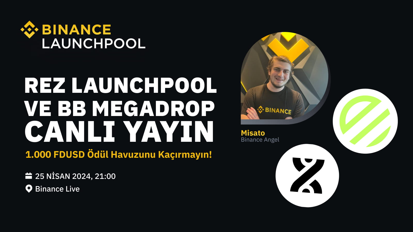 REZ Launchpool ve BB Megadrop Yayınına Katılın, Ödül Kazanın!