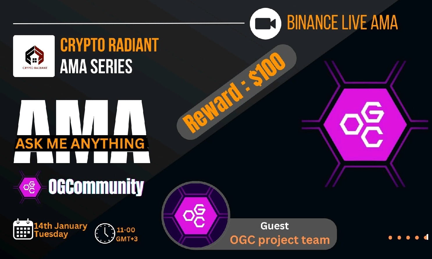 AMA - Crypto Radiant <> OGCommunity | $100 USDT Reward 