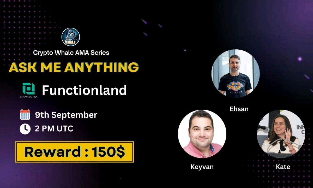 Crypto Whale is going to Host Binance live  with Functionland Rew: 150$