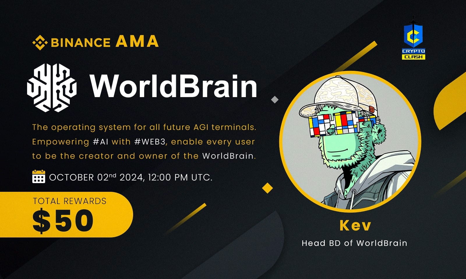 AMA - WorldBrain x Crypto Clash | 50$ USDT Rewards