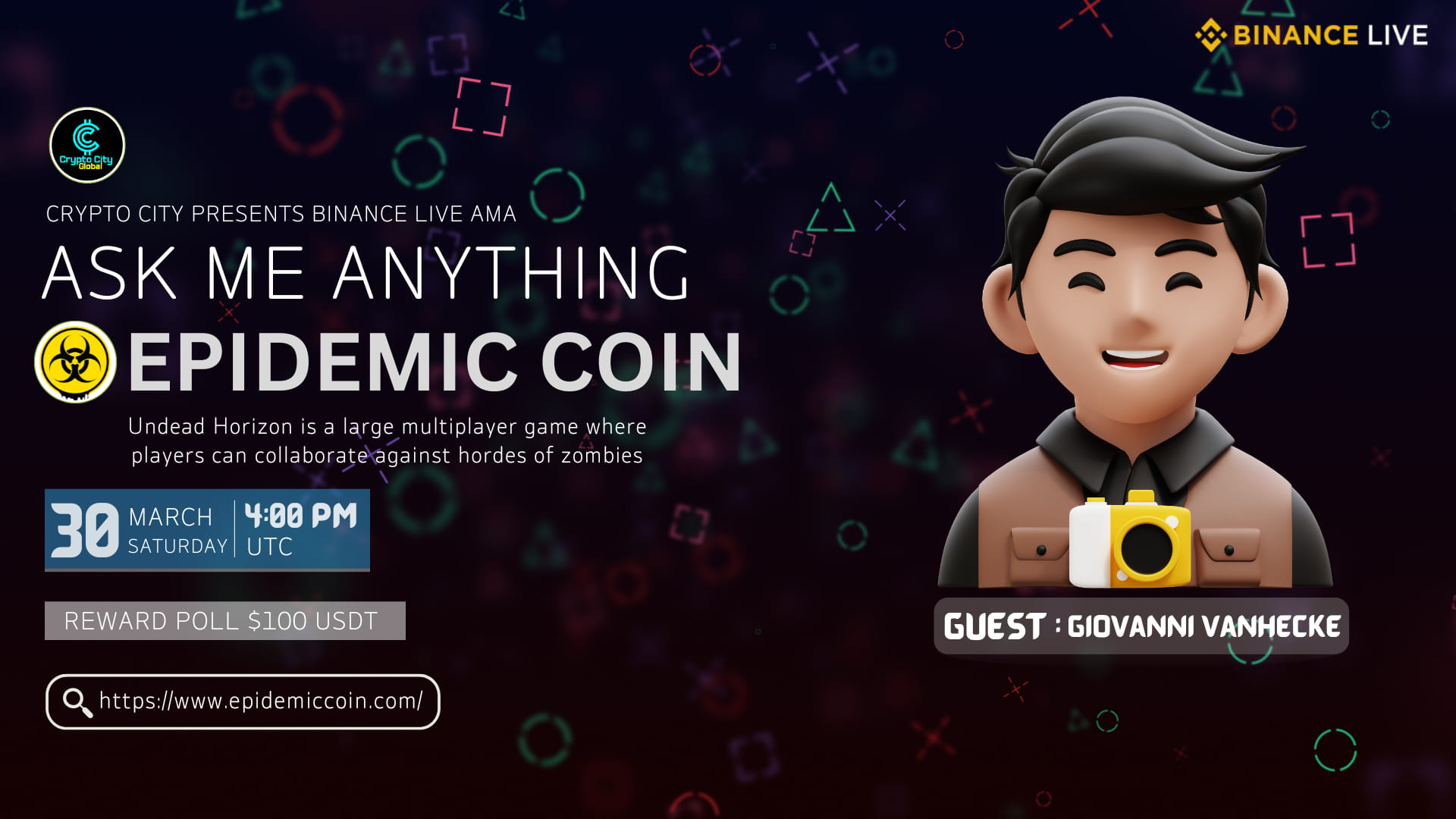 AMA - Crypto City With Epidemic Coin | Rewards 100$ USDT