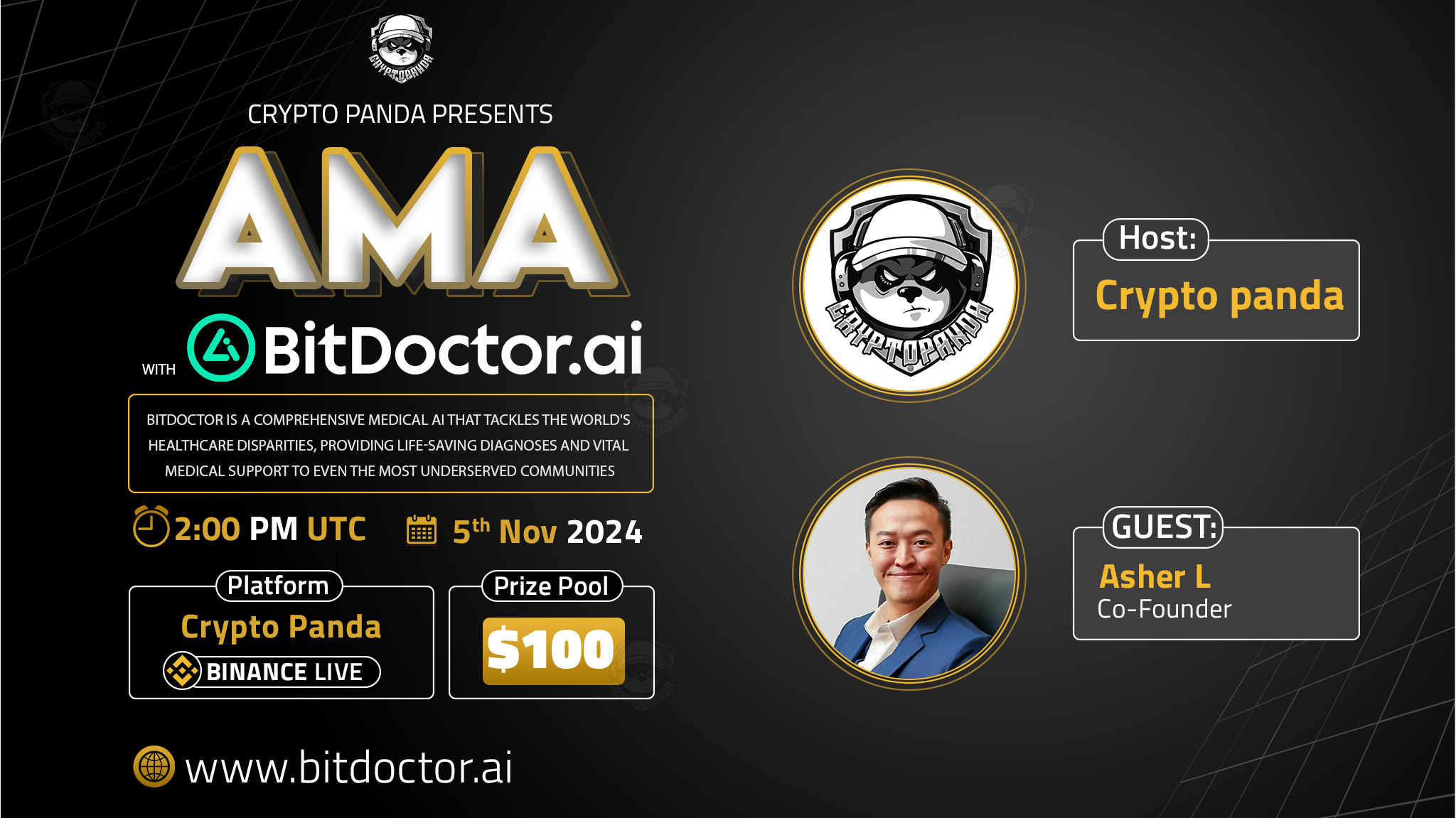 Crypto Panda Presents AMA with  BitDoctor // $100 Giveaway