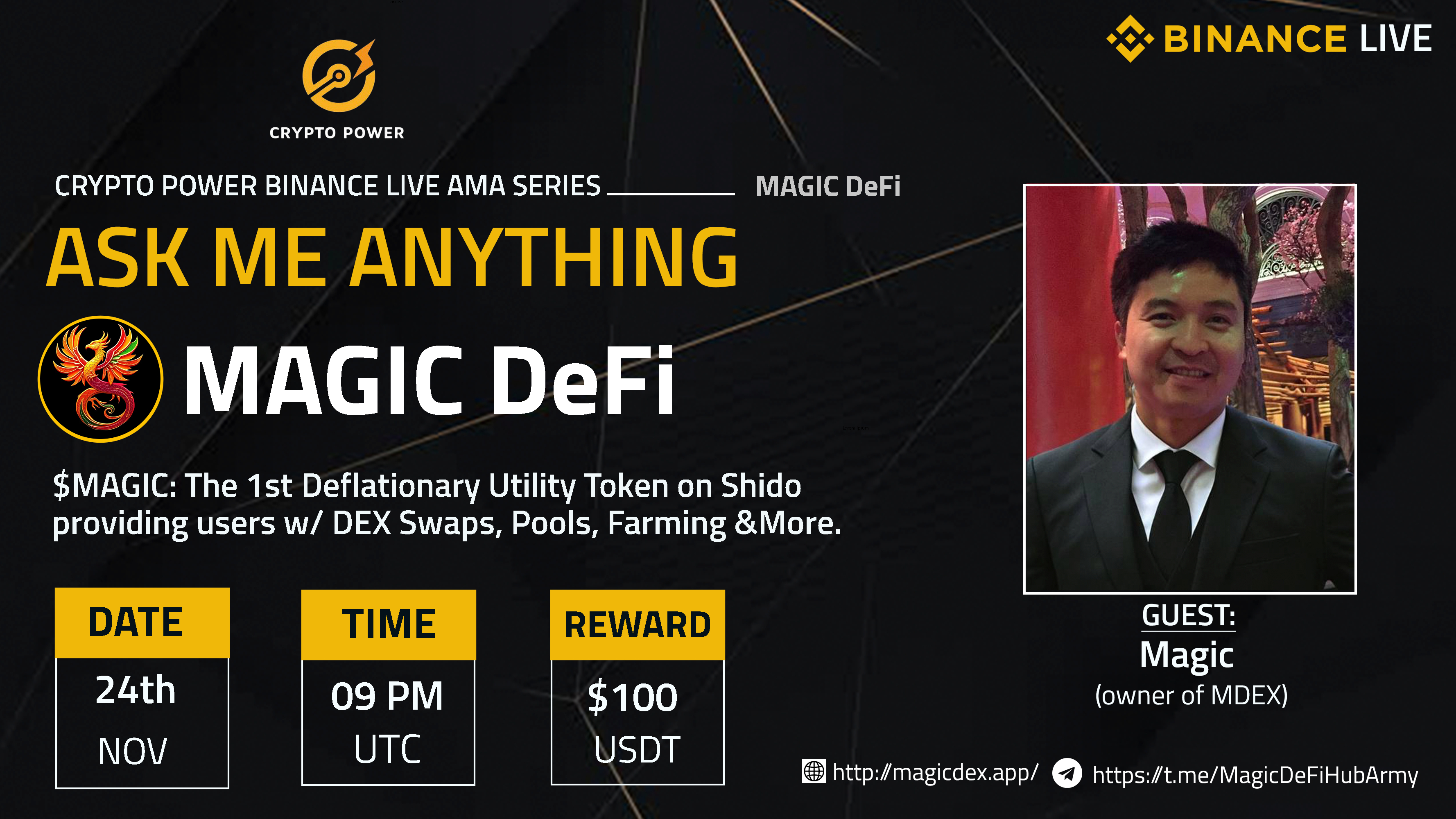 CRYPTO POWER AMA WITH MAGIC Defi