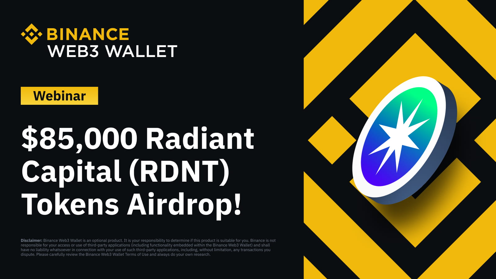 Web3 Wallet: Participate on the $85,000 RDNT Token Airdrop!