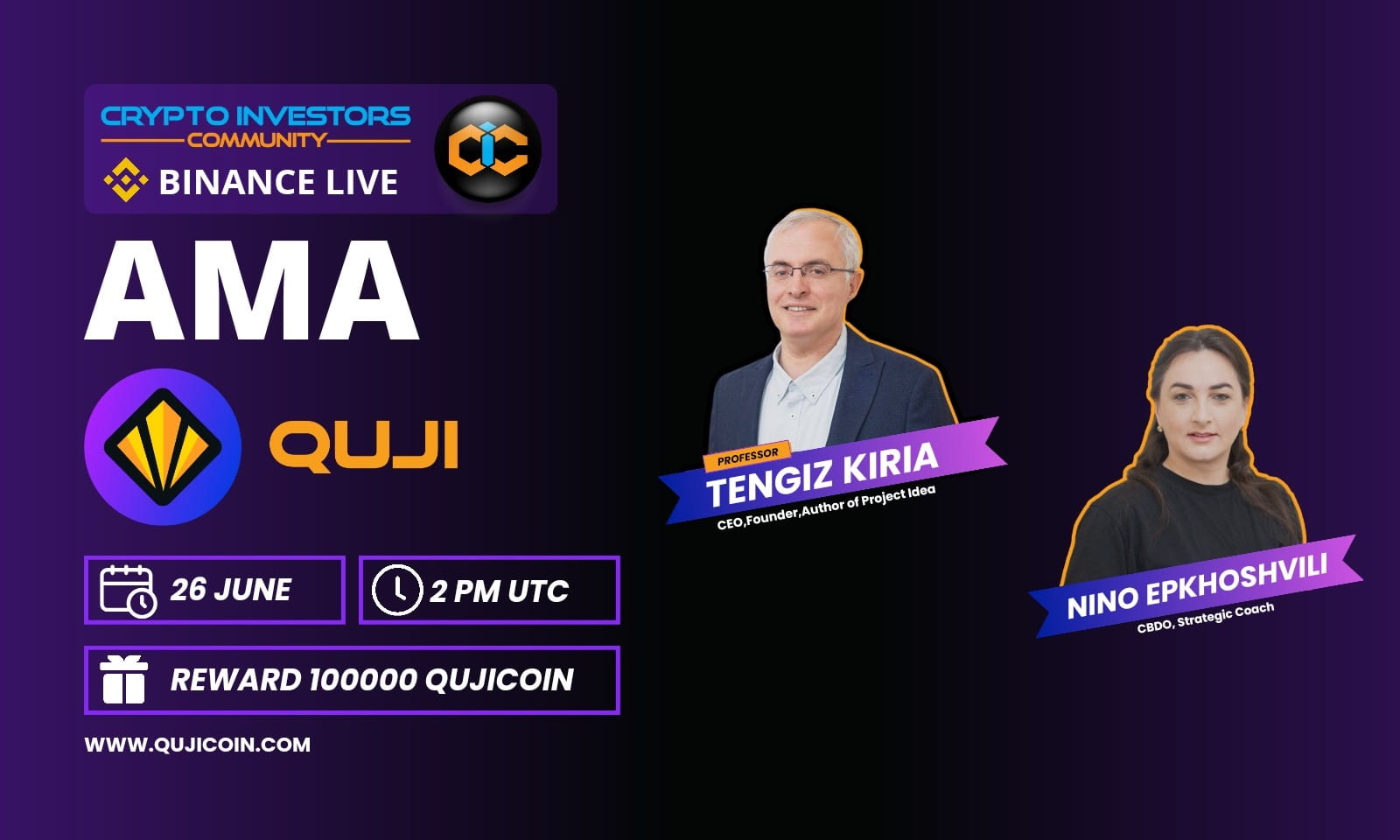 AMA WITH QUJICOIN [100000 QUJICOIN GIVEAWAY]