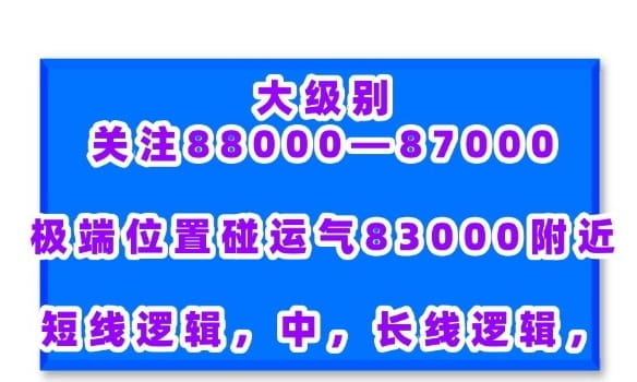 重要逻辑听完关注88000附近