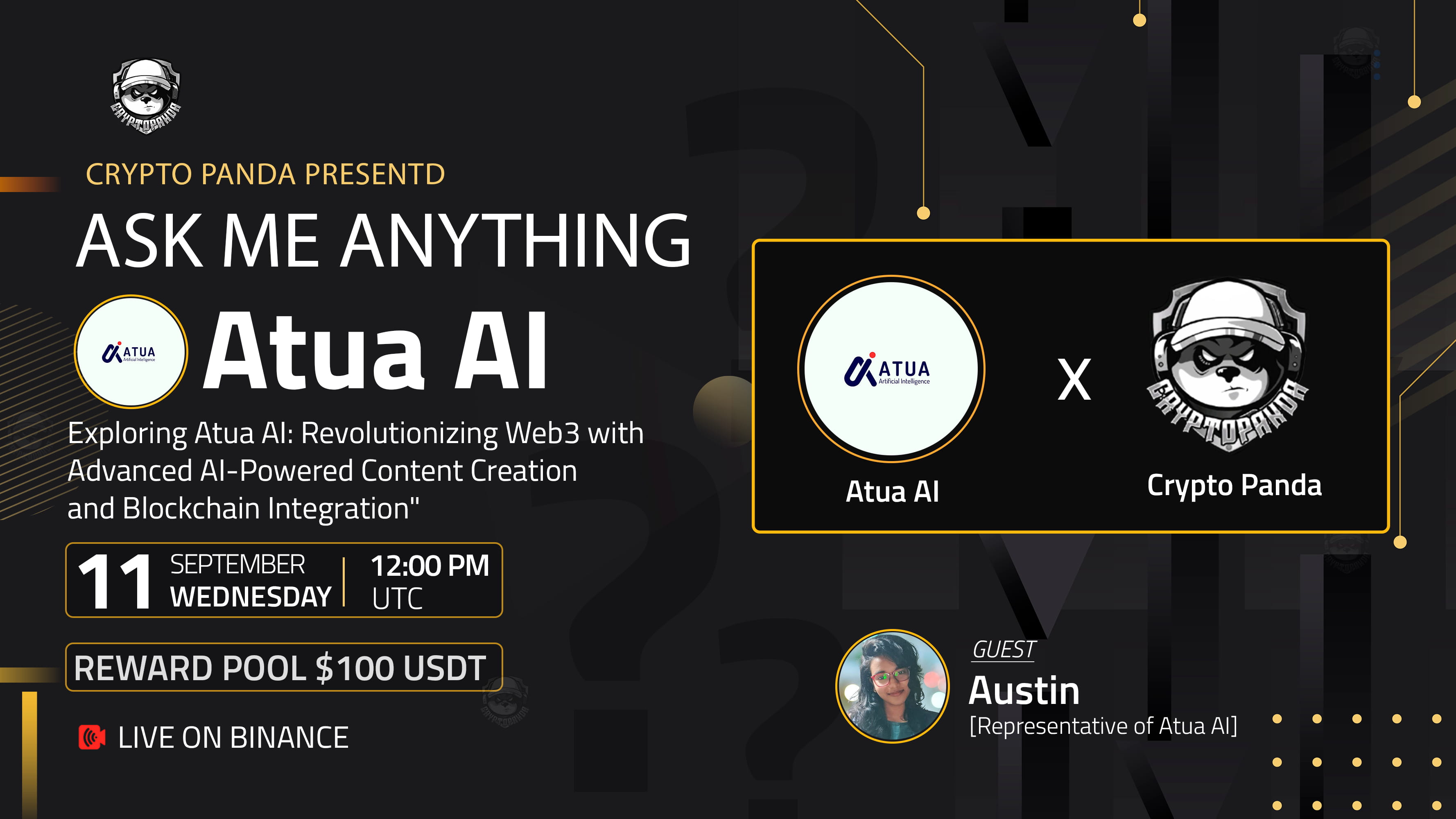 Crypto Panda presents AMA with Atua AI  