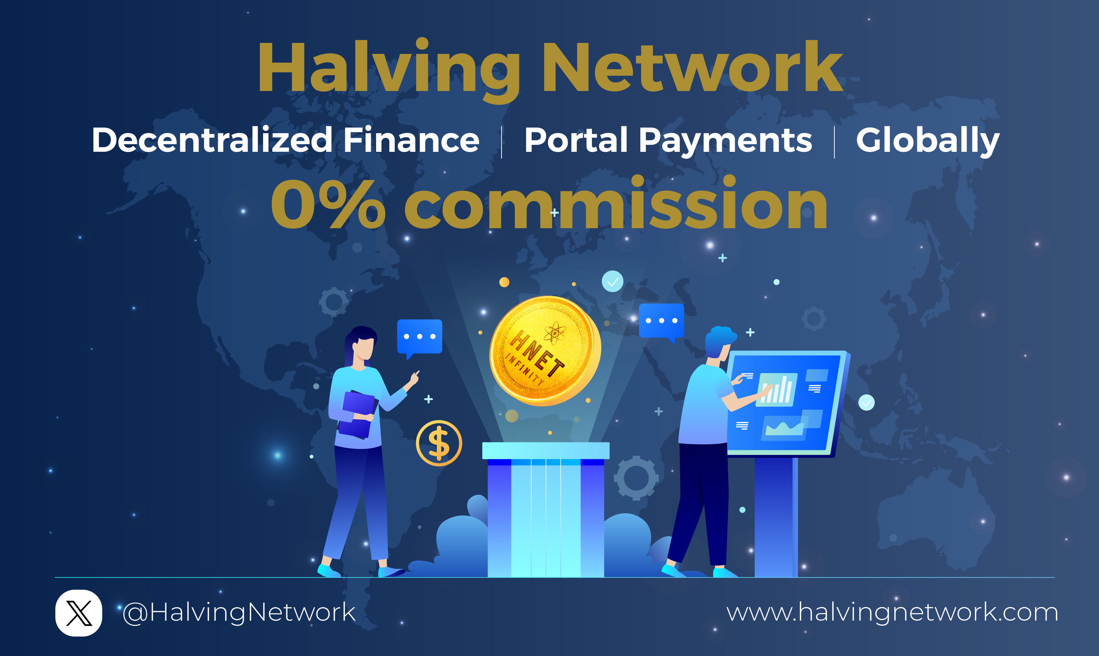 HALVING NETWORK GLOBALLY PAYMENTS WITH LOWEST FEES EVER