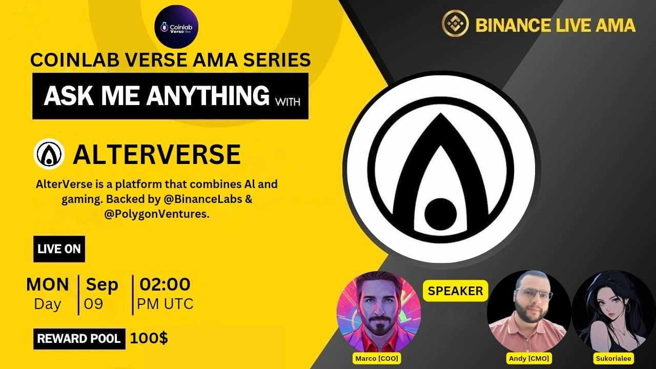 Binance live ama with alter verse