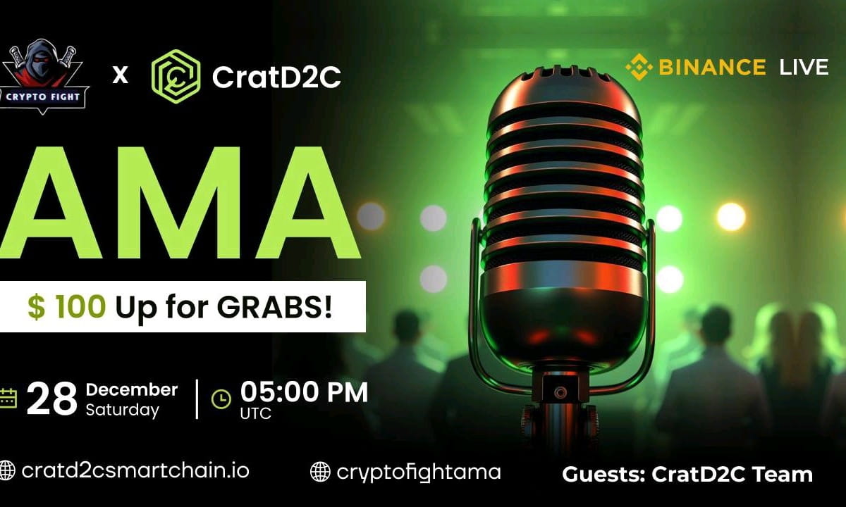 Crypto Fight Binance Live AMA With CratD2C" || Reward : 100$ USDT