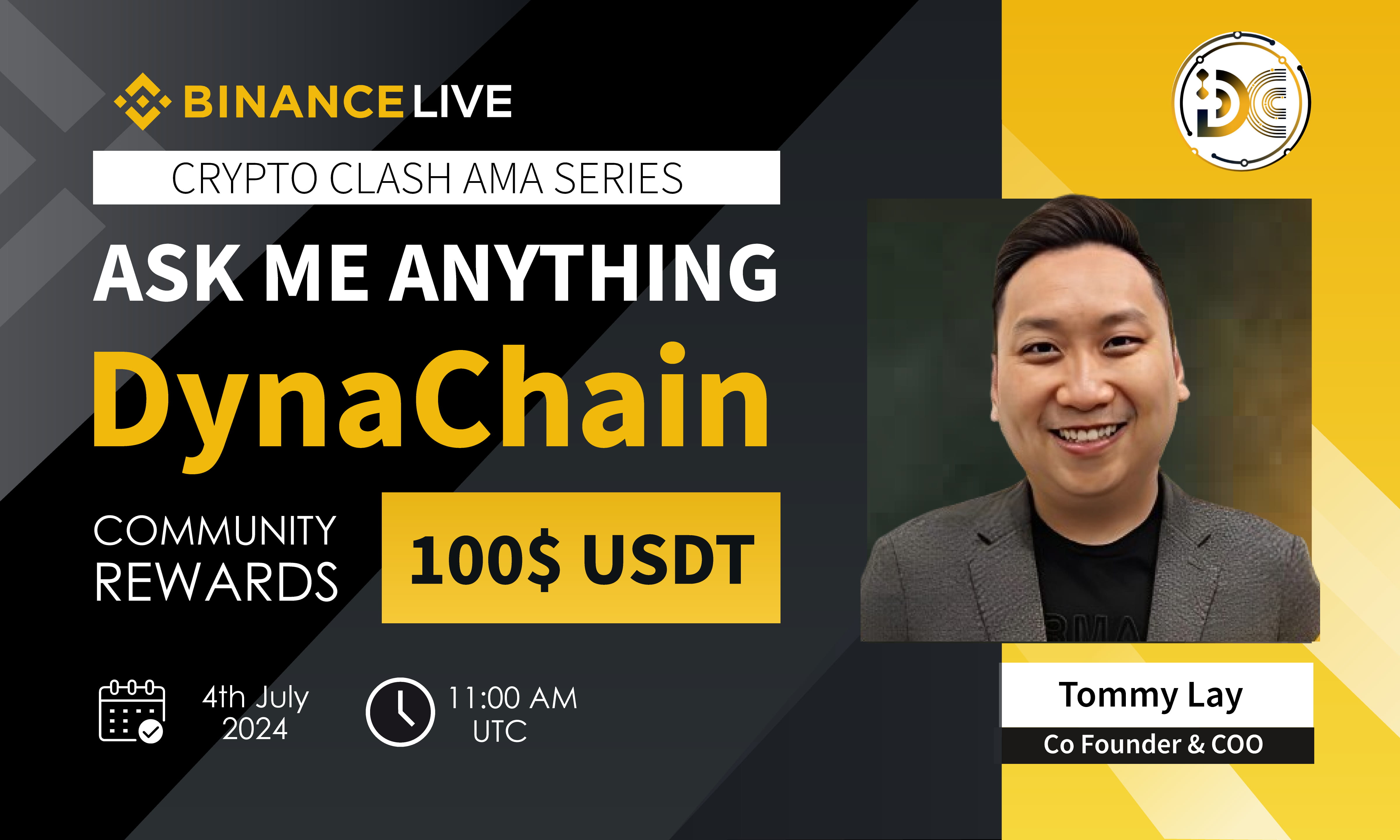 AMA - Dynachain x Crypto Clash | 100$ USDT Rewards