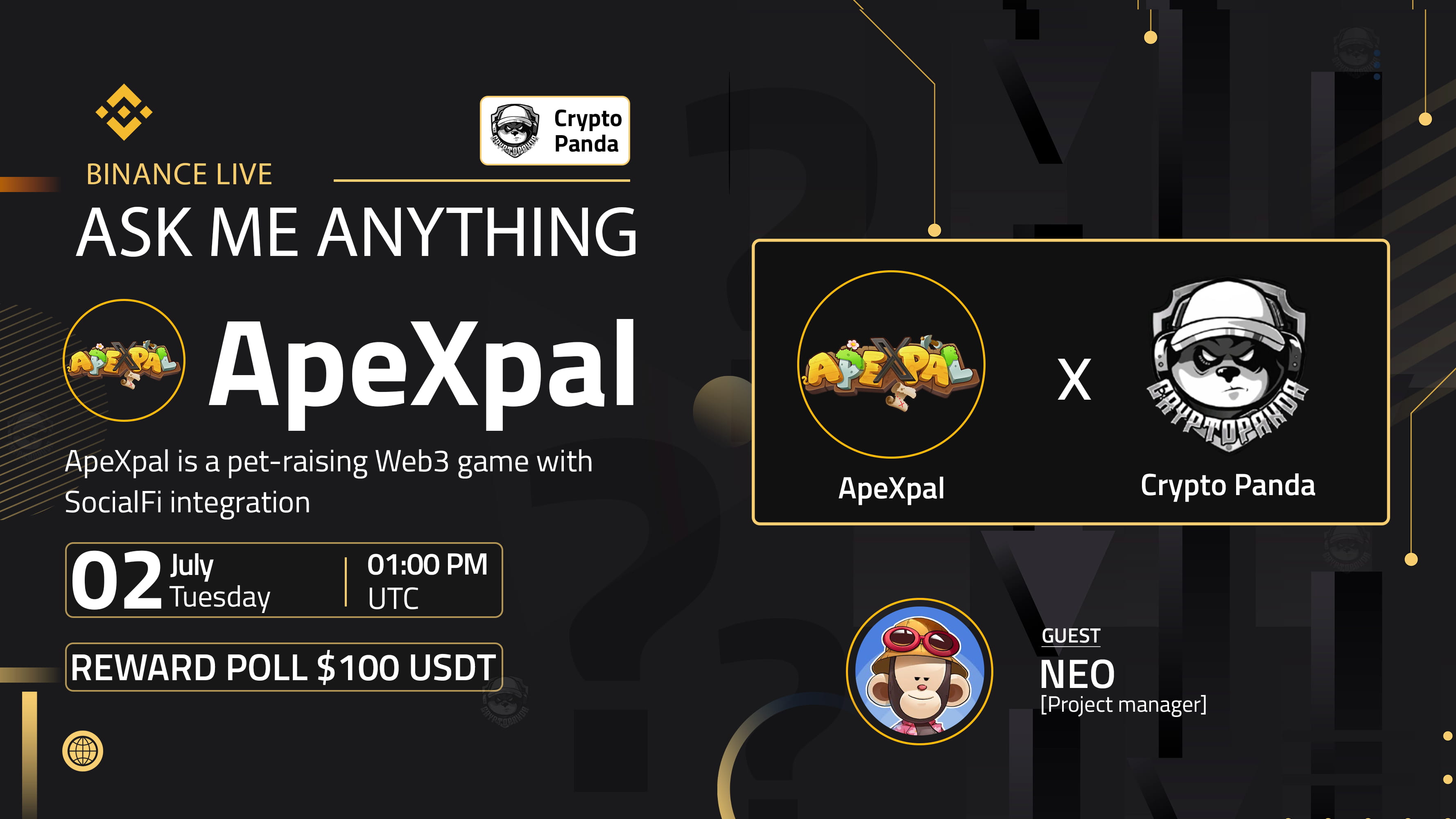 Crypto Panda presents AMA with ApeXpal