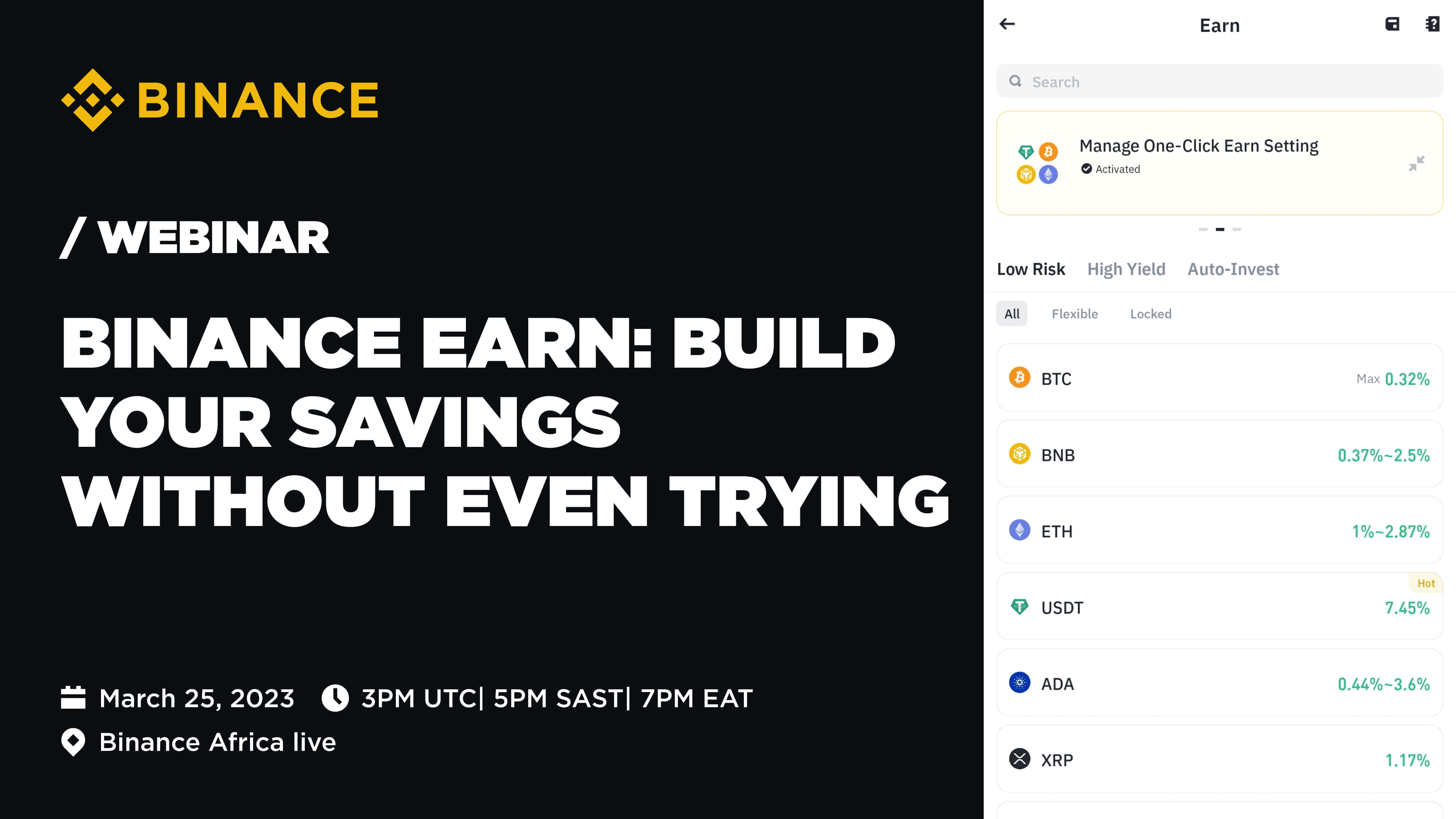 March Cohort week 3: Passive Income with Binance Earn