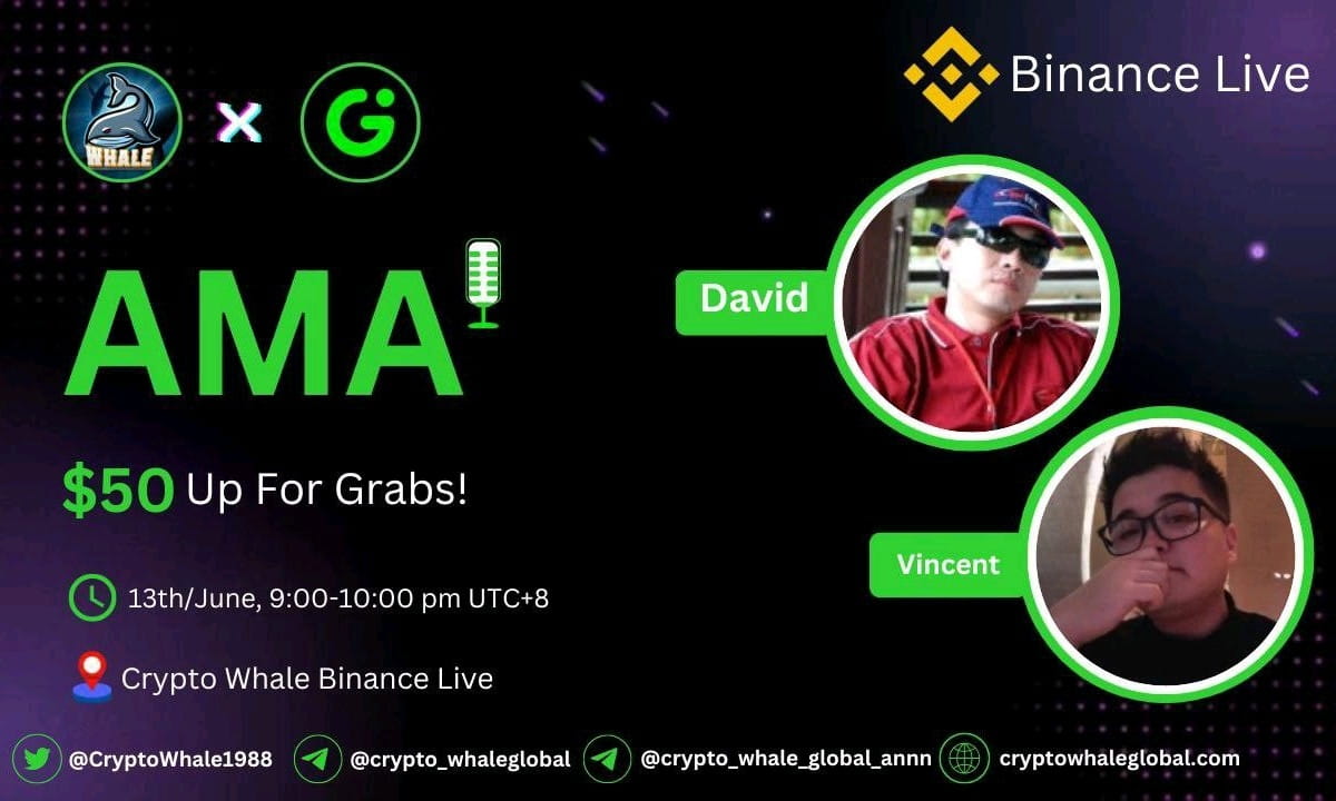 Crypto Whale is going to Host Binance live  with Ligo Reward : 50 USDT 