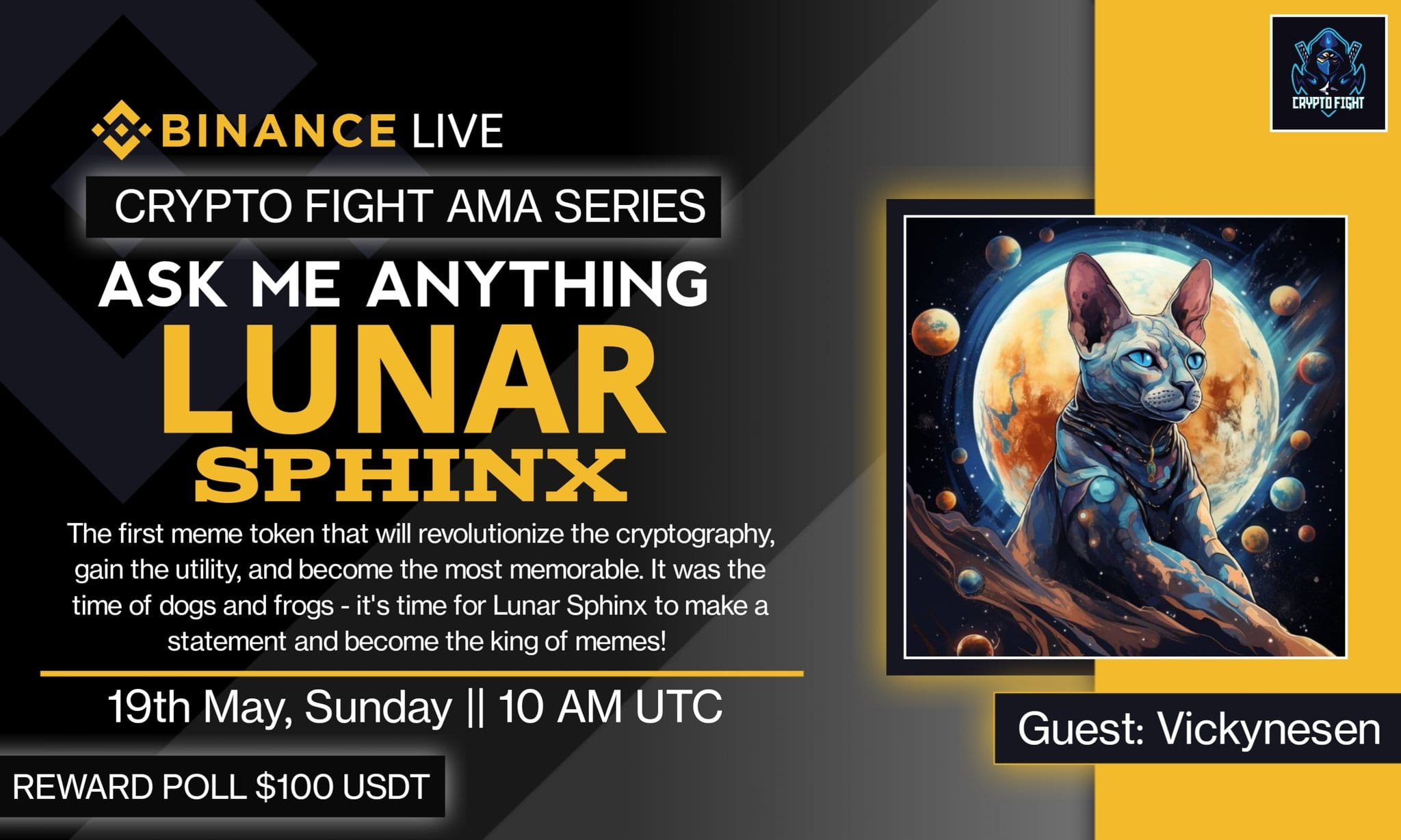 AMA - Lunar Sphinx x Crypto Fight | $100 USDT Rewards