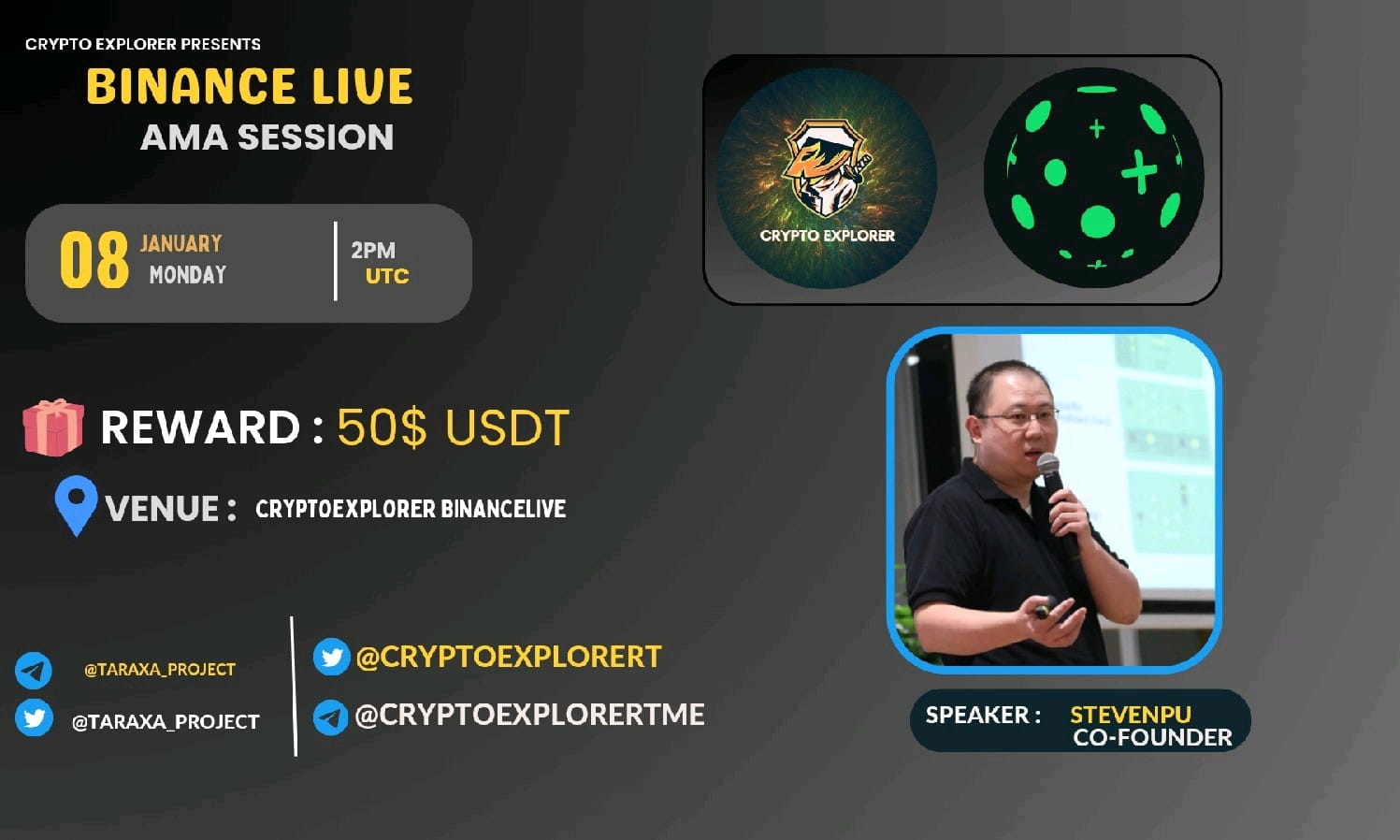 CryptoExplorer AMA With TARAXA Reward- 50$ USDT 