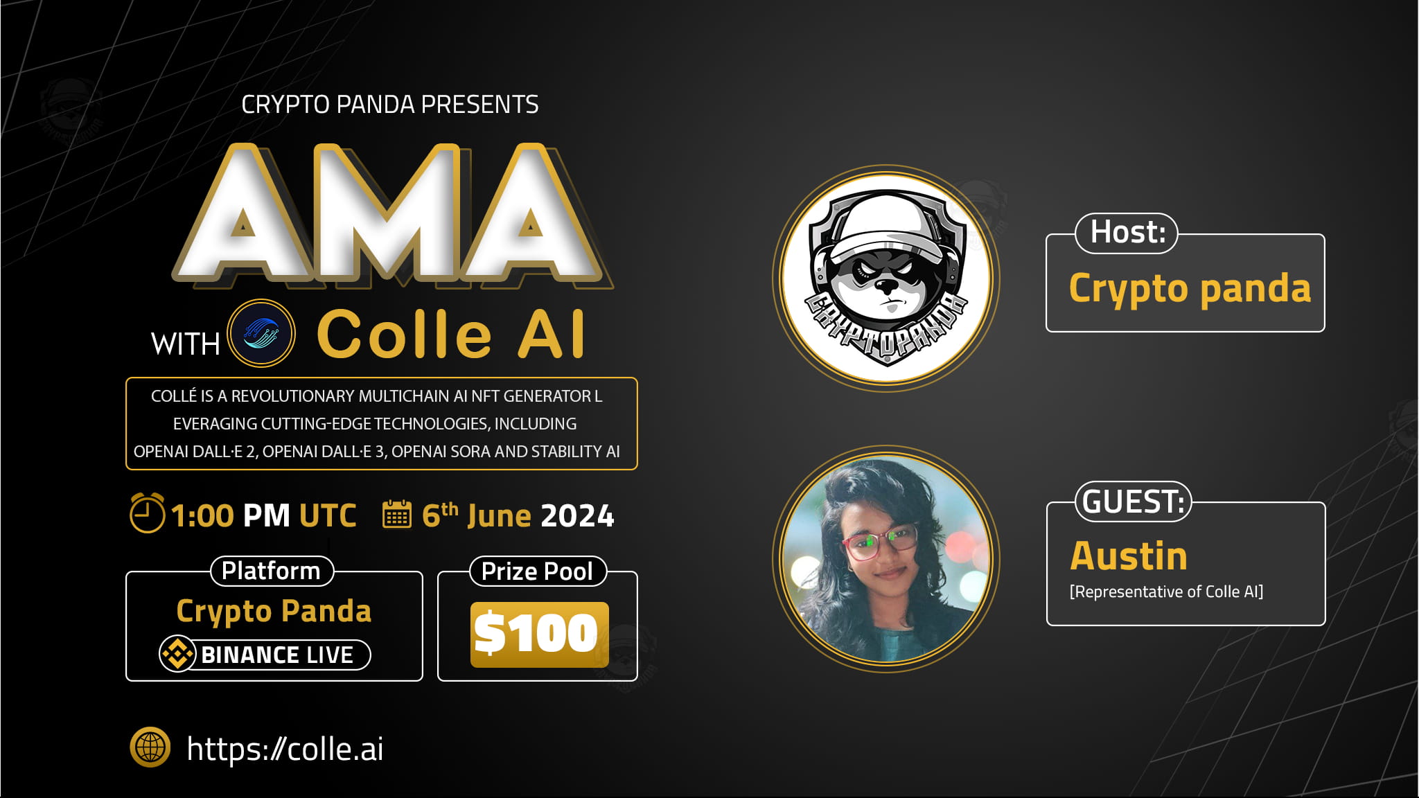 Crypto Panda presents AMA with Colle AI