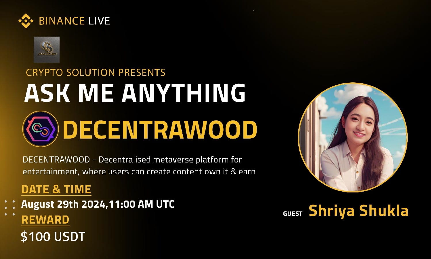 AMA - Crypto Solution <> Decentrawood