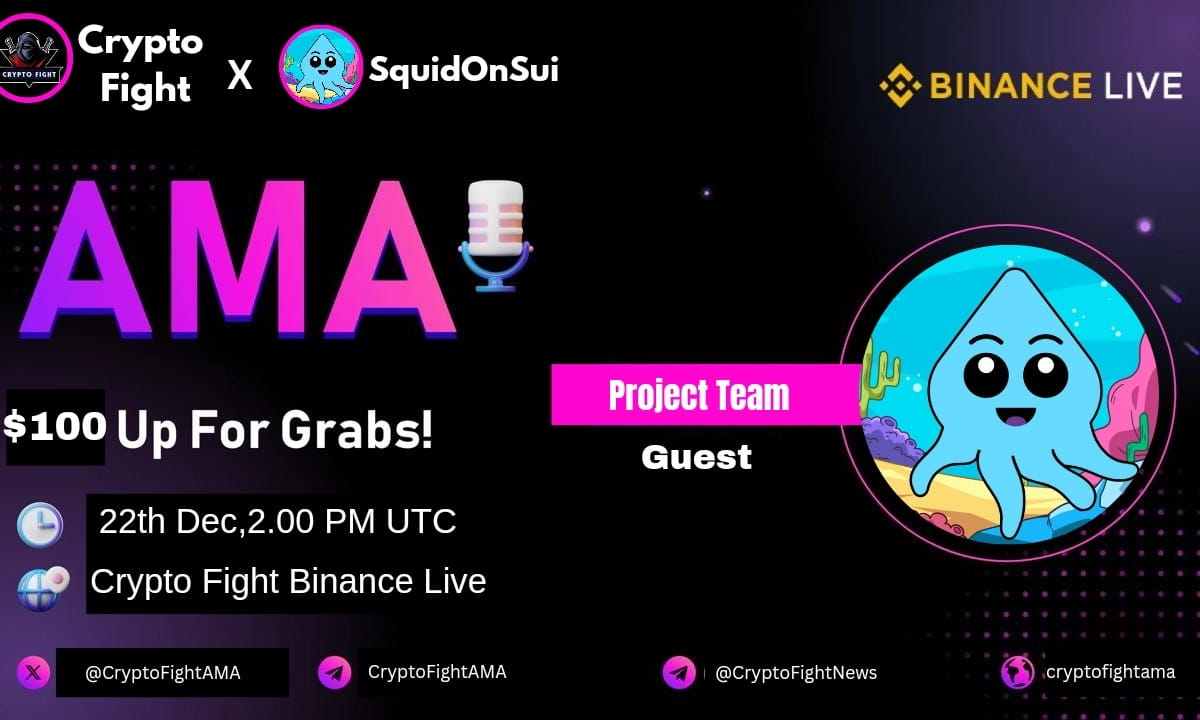 Crypto Fight Binance Live AMA With SquidOnSui" || Reward : 100$ USDT