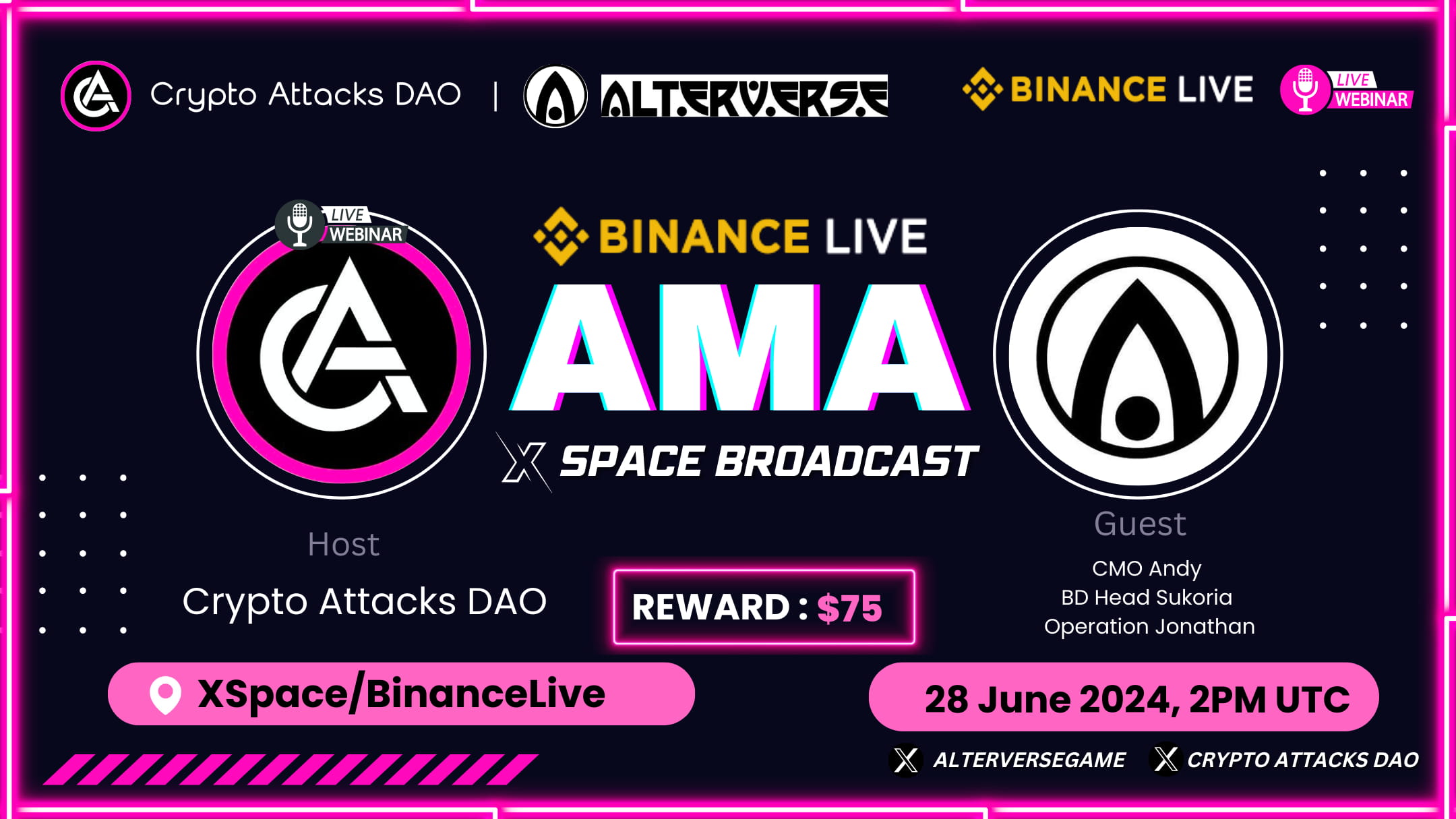 🚀 Exclusive New #AMA With Binance Backed Project AlterVerse 🙀