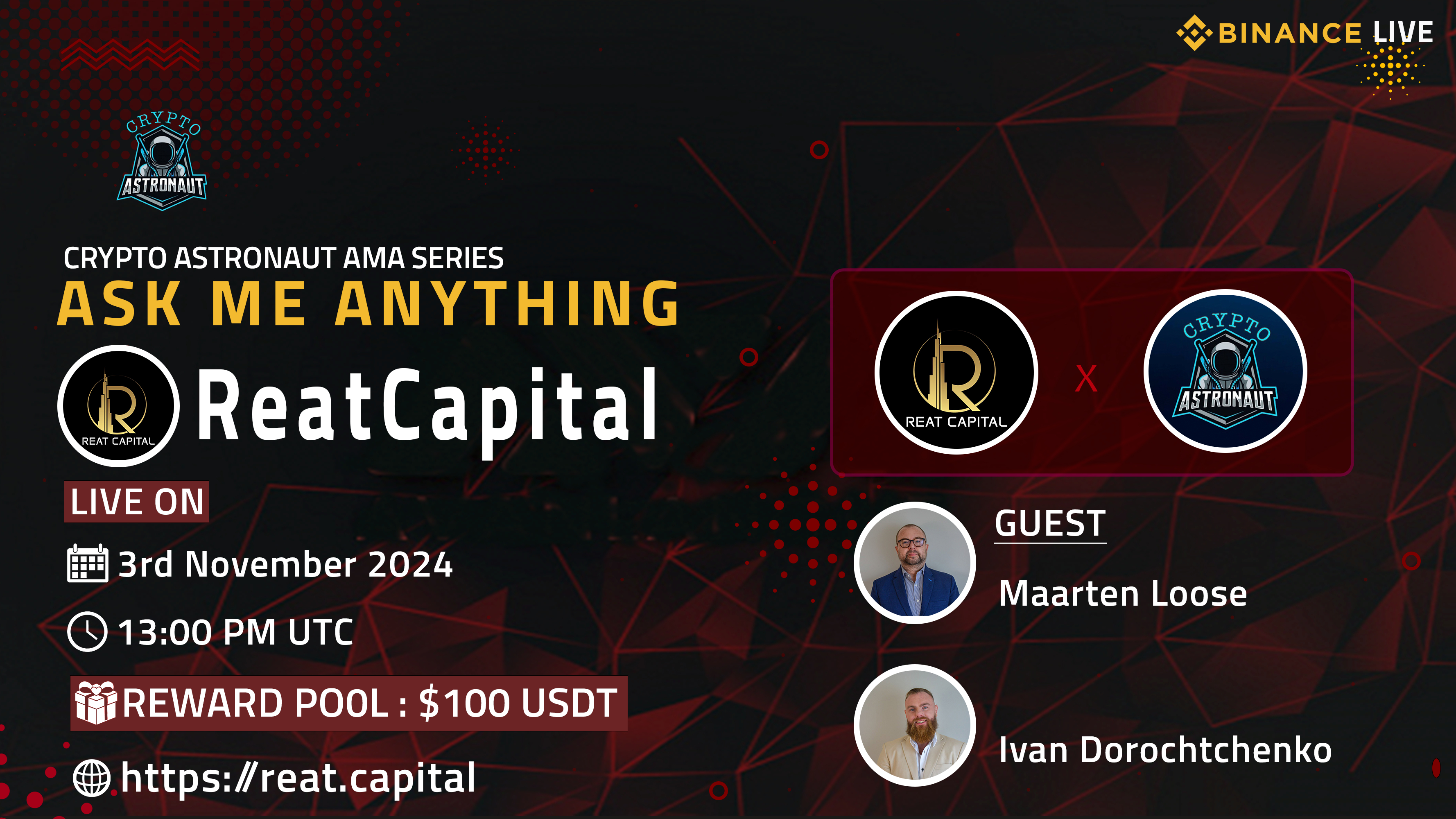 Crypto Astronaut Host AMA With ReatCapital