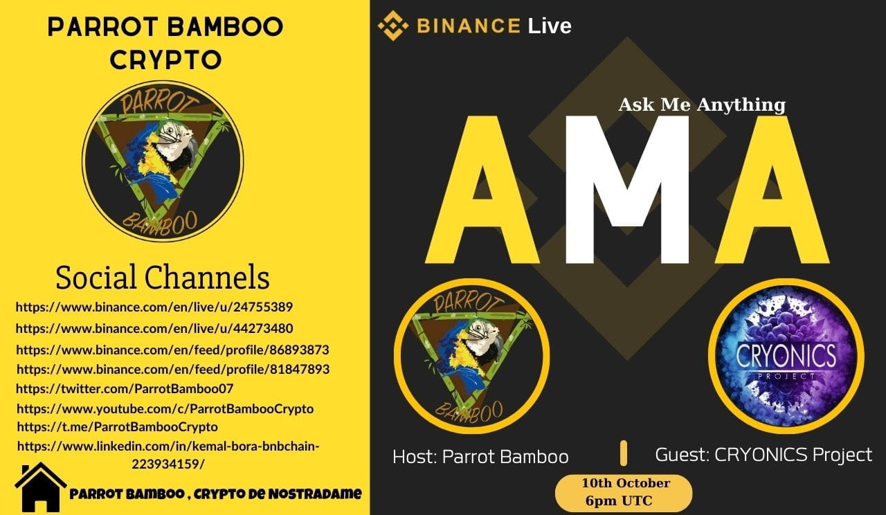 Cryonics Project X Parrot Bamboo Crypto AMA Event