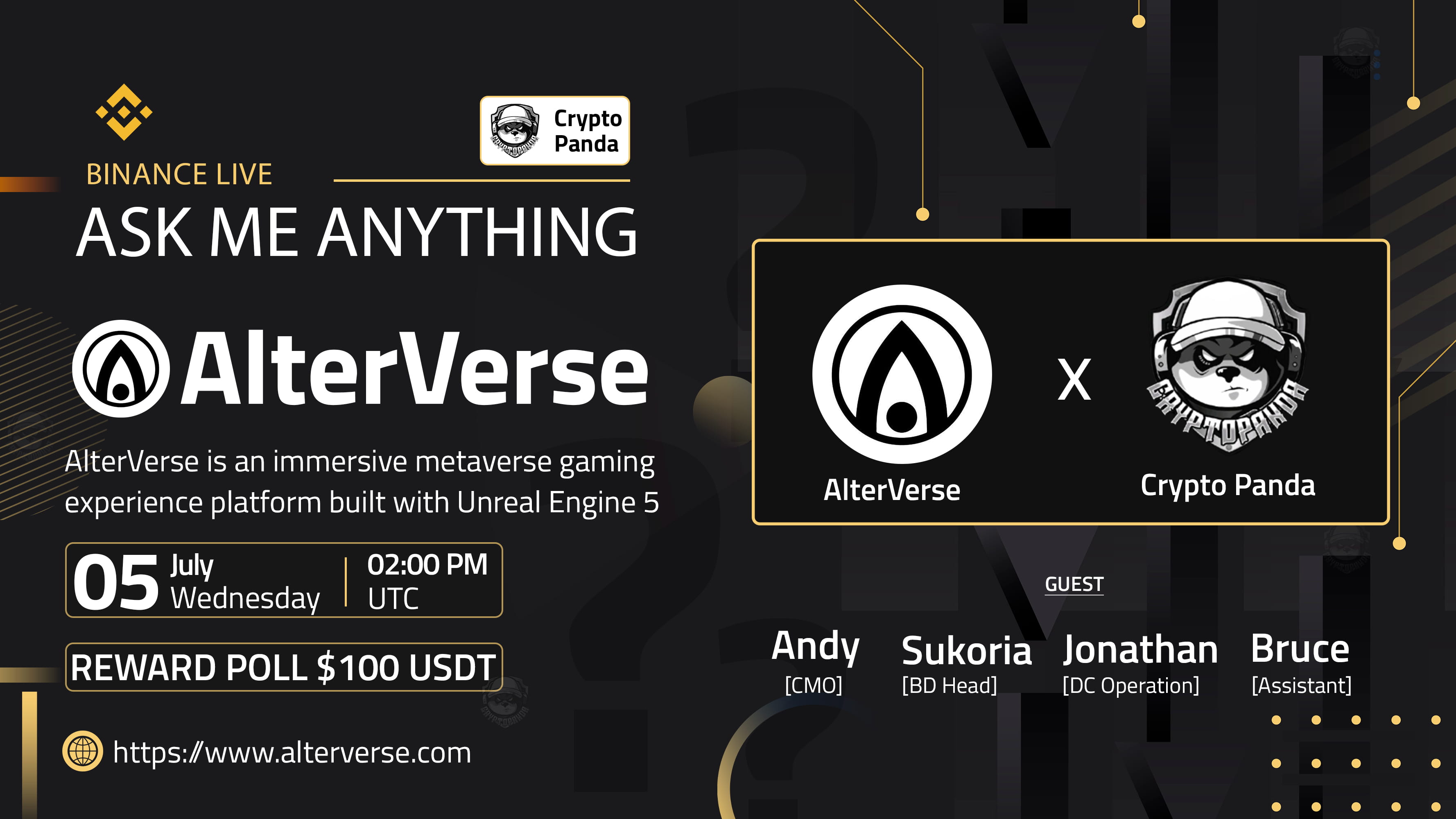 Crypto Panda presents AMA with AlterVerse