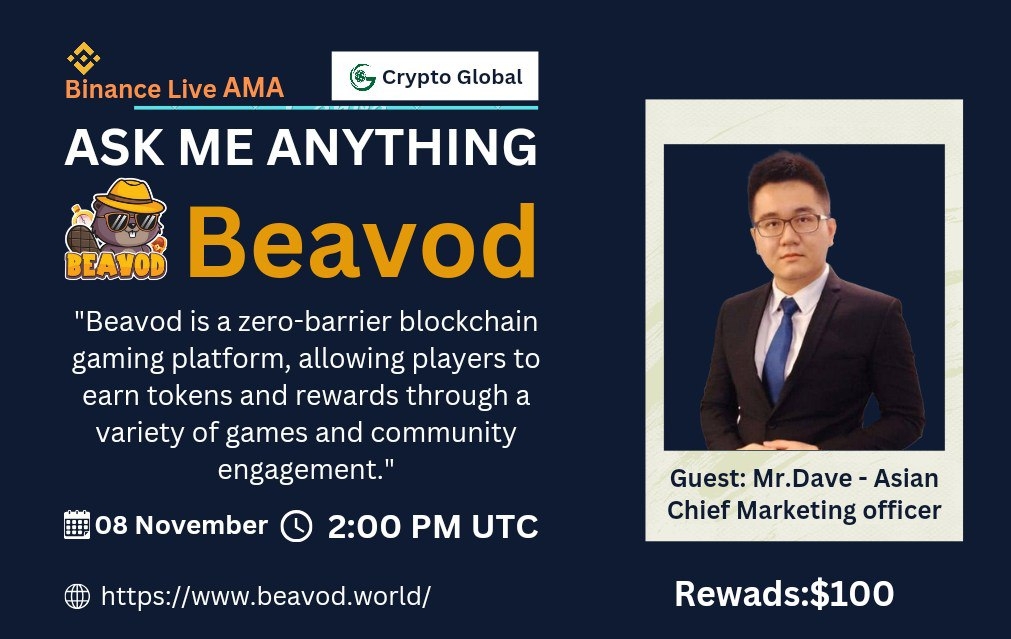 AMA - Beavod × Crypto Global | $100 Rewards