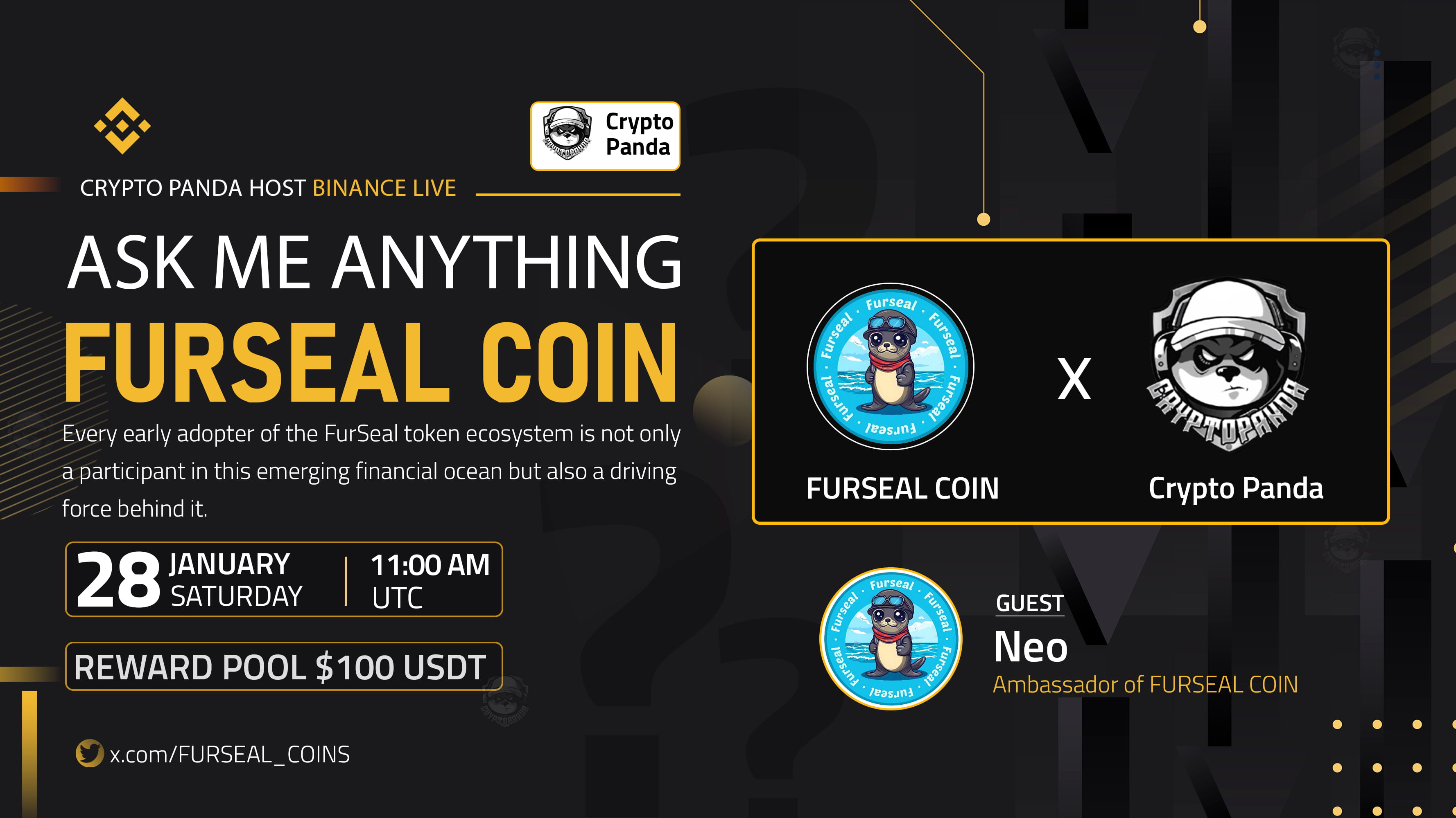 Crypto Panda Presents AMA with FURSEAL COIN // $100 Giveaway